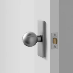 Schoolhouse Rome Small Door Set with Globe Knob - Satin Nickel Discount