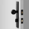 Schoolhouse Rome Tall Door Set with Globe Knob - Flat Black New