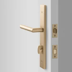 Schoolhouse Rome Tall Door Set with Otto Lever - Satin Brass Outlet
