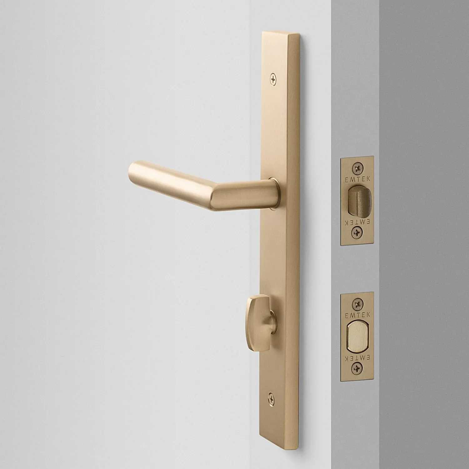 Schoolhouse Rome Tall Door Set with Otto Lever - Satin Brass Outlet