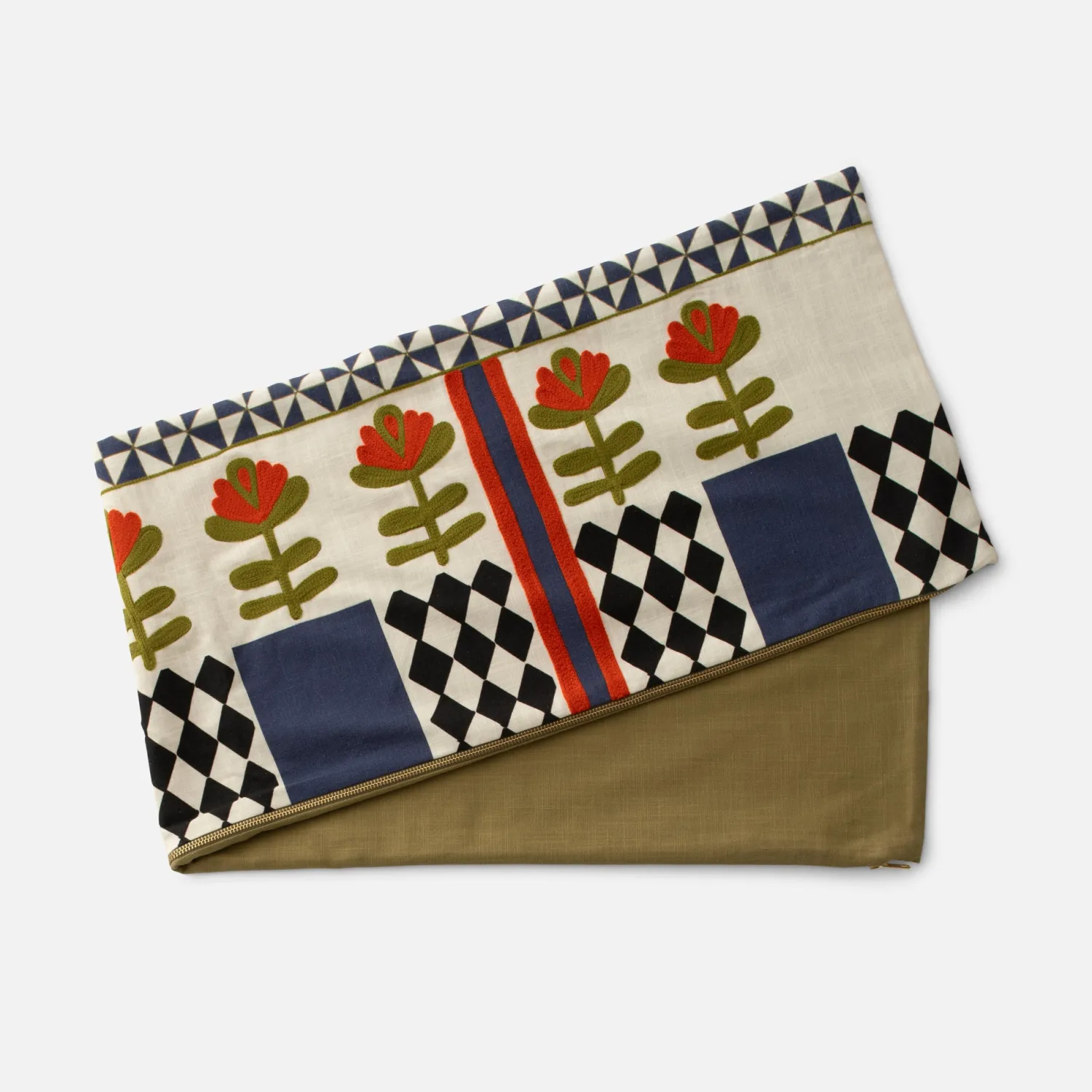 Schoolhouse x Rachel Murray Flower-Bed Bolster Pillow Fashion
