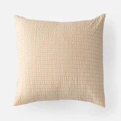 Schoolhouse Seersucker Check Pillow Sham Seersucker-Yellow Hot