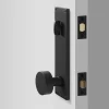 Schoolhouse Tate Door Set with Cylinder Knob - Flat Black Online