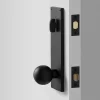 Schoolhouse Tate Door Set with Globe Knob - Flat Black Best