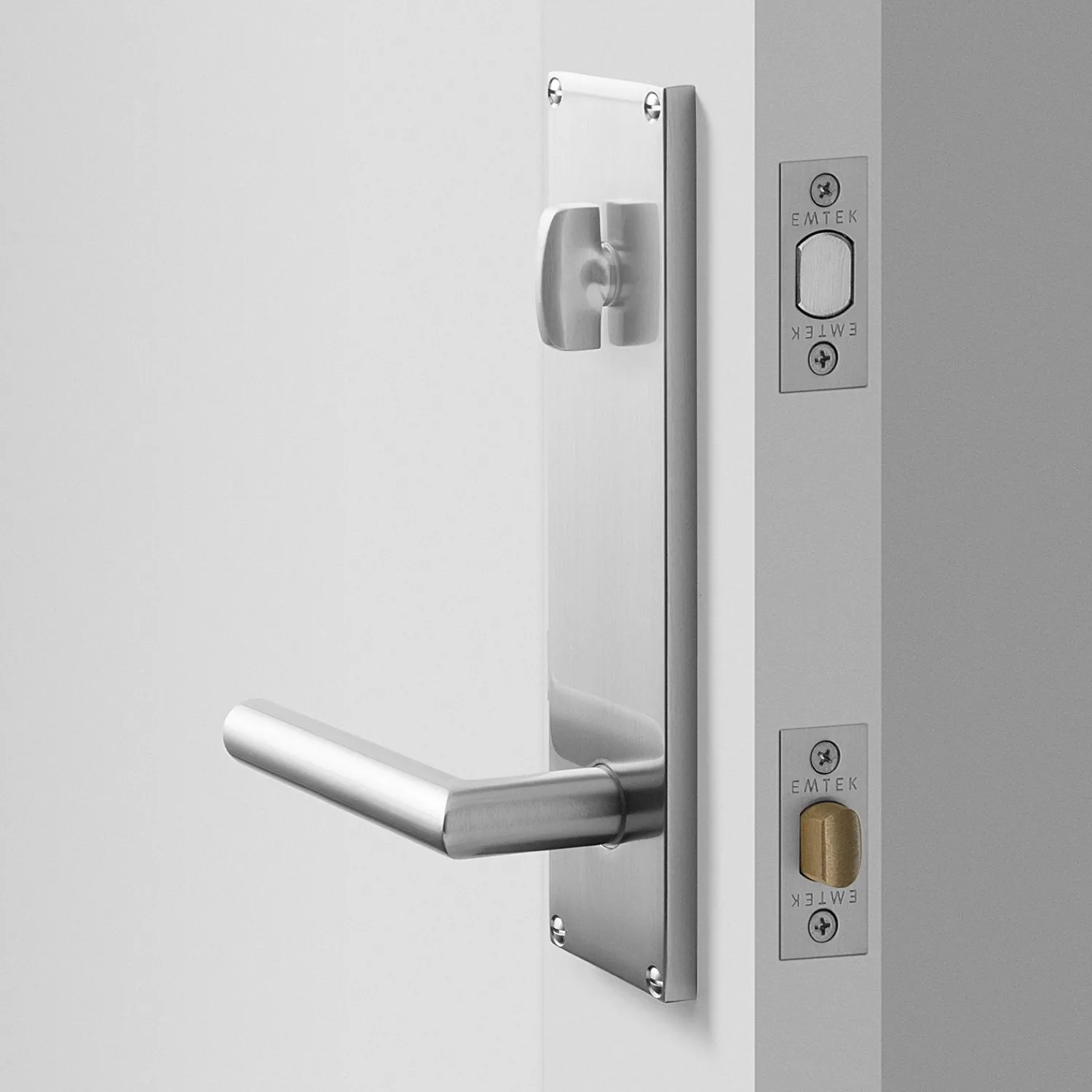Schoolhouse Tate Door Set with Otto Lever - Satin Nickel Clearance