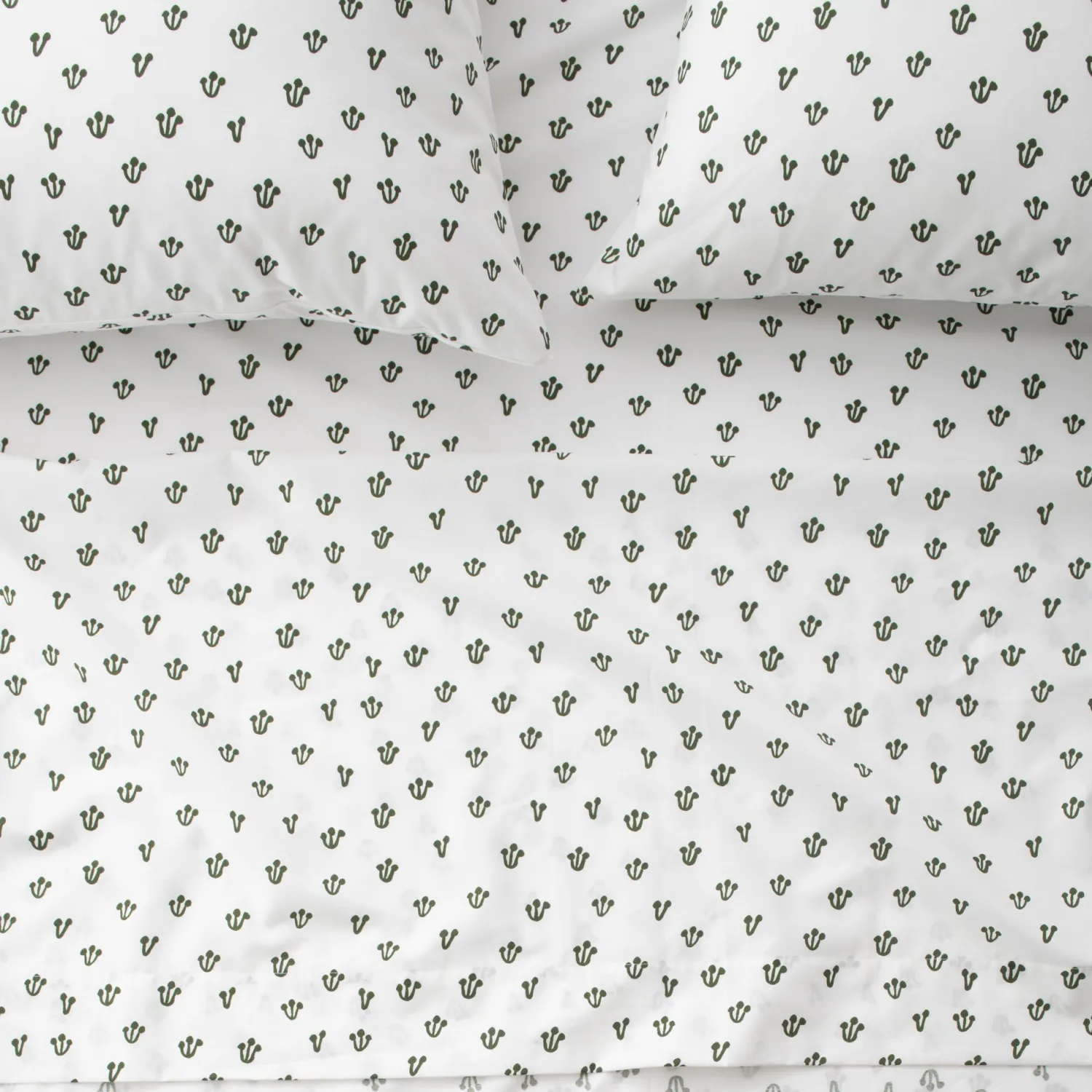 Schoolhouse Thistle Percale Sheet Set New