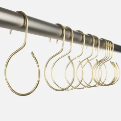 Schoolhouse Utility Shower Curtain Hooks, Set of 12 New