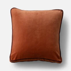 Schoolhouse Velvet Piped Pillow Fashion