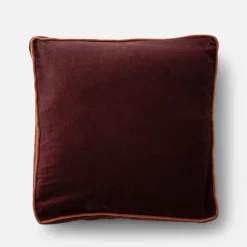 Schoolhouse Velvet Piped Pillow Fashion