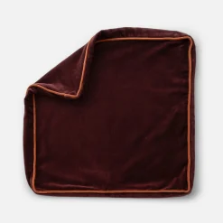 Schoolhouse Velvet Piped Pillow Fashion