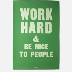 Schoolhouse Work Hard - Oversized Screenprint Discount