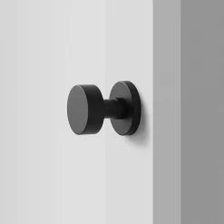 Schoolhouse York Door Set with Cylinder Knob - Flat Black Fashion