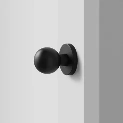Schoolhouse York Door Set with Globe Knob - Flat Black Online