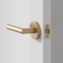 Schoolhouse York Door Set with Otto Lever - Satin Brass Online