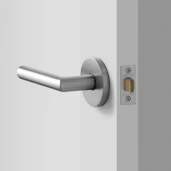 Schoolhouse York Door Set with Otto Lever - Satin Nickel Clearance
