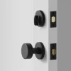 Schoolhouse York Doorset with Cylinder Knob + Deadbolt - Flat Black Fashion
